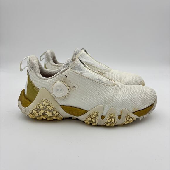 Adidas Codechaos 22 BOA White Gold Spikeless Golf Shoes Men's 8 - Picture 3 of 13